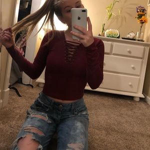 ✨LF LONG SLEEVE CROP TOP